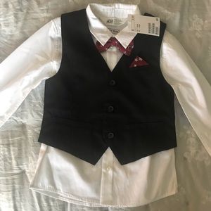 H&M button up shirt, vest and tie sets
